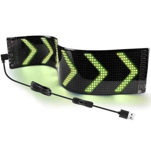 Светодиодная LED панель для авто 96х16, Bluetooth, USB + пульт / Гибкая LED панель / Гибкий экран с анимацией (2012775)