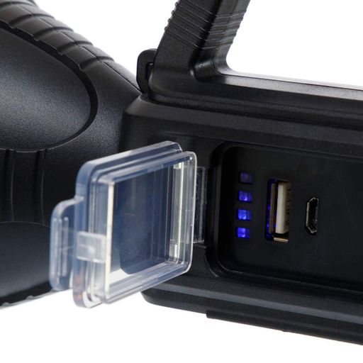 Светодиодный фонарь на солнечной батарее, PowerBank, CX-8808T / Аккумуляторный фонарь-прожектор / Ручной фонарь кемпинговый (2012793)