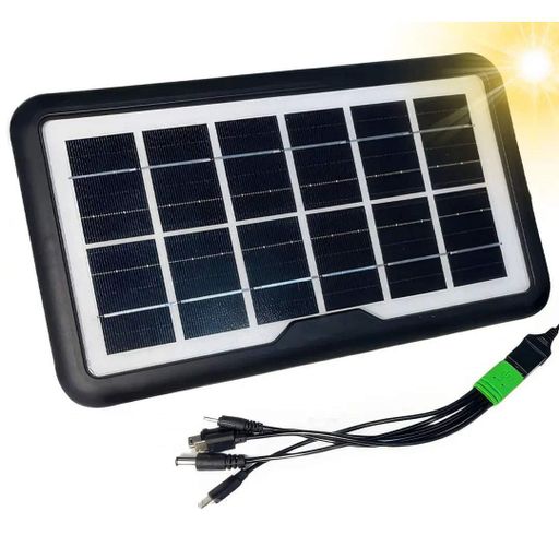 Переносной фонарь с PowerBank, от солнечной панели + 3 Лампочки, GDPlus GD8183 / Прожектор-фонарь на солнечной батарее (2012809)
