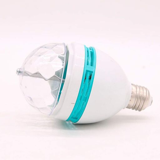Диско-лампа LED вращающаяся E27 RGB для вечеринок и праздников / Светодиодный шар / Новогодняя диско-лампа цветная (2012820)