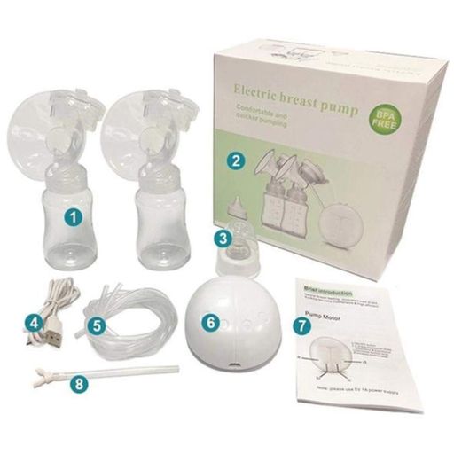 Молокоотсос электрический двойной 150мл, USB, Breast Pump RH228 / Лактатор для грудного вскармливания (2012844)