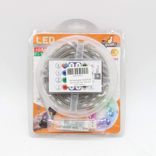 Светодиодная лента RGB 10м, 100LED, от USB + пульт / Умная гирлянда-лента с управлением телефоном (2012845)