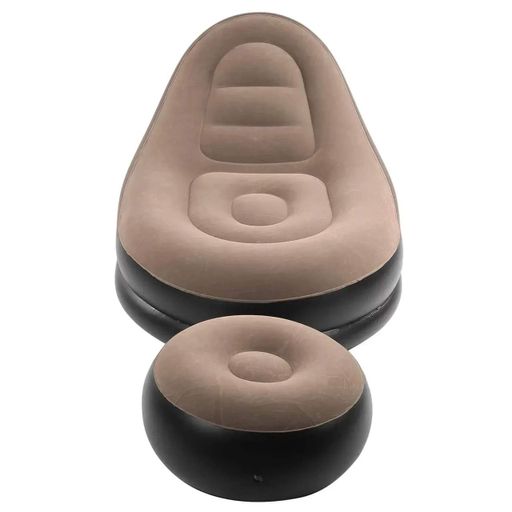 Надувной диван с пуфиком и насосом (116х98х83см) Air Sofa, до 100кг / Надувная мягкая мебель / Садовое кресло (2012852)
