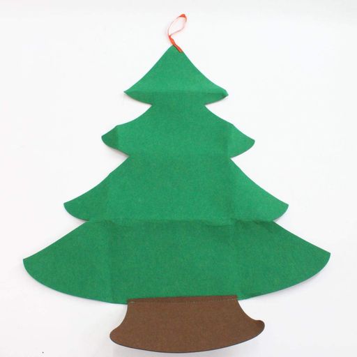 Детская елочка с игрушками из фетра (100х59 см) Chrismas Free / Елка для детей на стену (2012865)