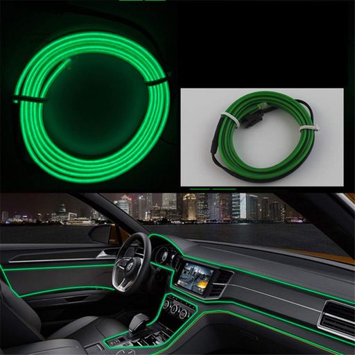 Силиконовая лента LED 5 м, NEON 12V-220V, Зеленая / Гибкий светодиодный неон (2012876)