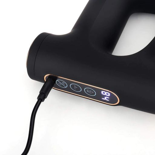 Ручной массажер для тела 4в1 аккумуляторный, от USB, HB-007, Черный / Перкуссионный массажер антицеллюлитный (2012895)