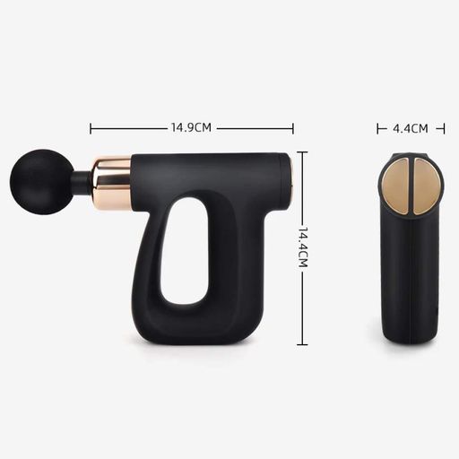 Ручной массажер для тела 4в1 аккумуляторный, от USB, HB-007, Черный / Перкуссионный массажер антицеллюлитный (2012895)