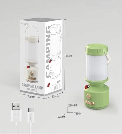 Светодиодный аккумуляторный ночник, с USB, Зеленый / Лампа с регулируемой яркостью / Светильник аккумуляторный (2012910)