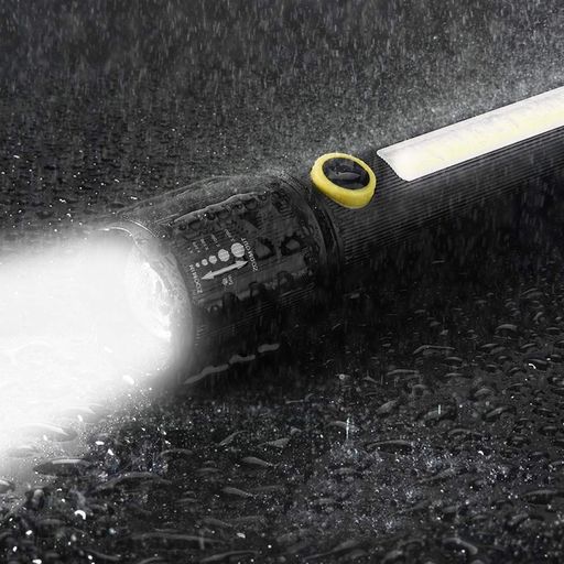 Мощный фонарь ручной аккумуляторный с USB, ZOOM и боковым светом, BL-C73-P50 + Кейс / Фонарик тактический (2012916)