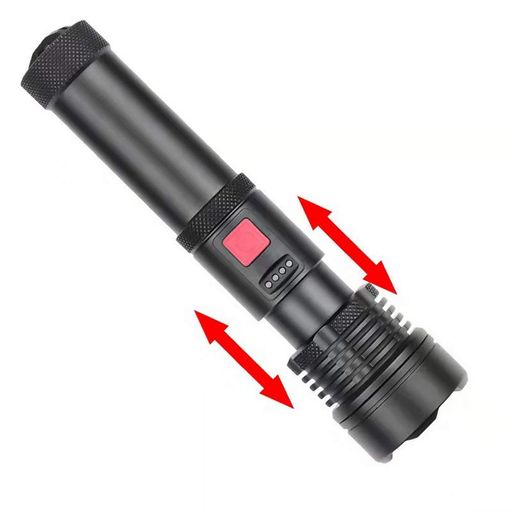 Фонарь ручной аккумуляторный с USB-зарядкой и ZOOM, 5 режимов, BL-X72-P90 / Мощный тактический LED фонарик (2012928)