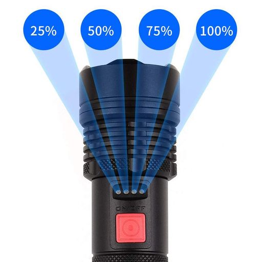 Фонарь ручной аккумуляторный с USB-зарядкой и ZOOM, 5 режимов, BL-X72-P90 / Мощный тактический LED фонарик (2012928)