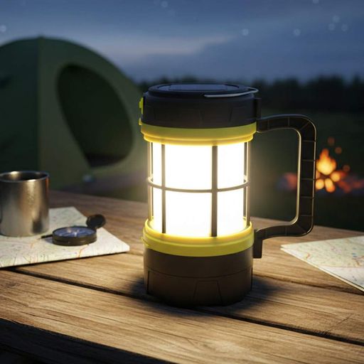 Аккумуляторный фонарь на солнечной батарее, PowerBank, 2500 мАч, F-910 / Кемпинговый фонарь / Ручной фонарь на аккумуляторе (2012955)