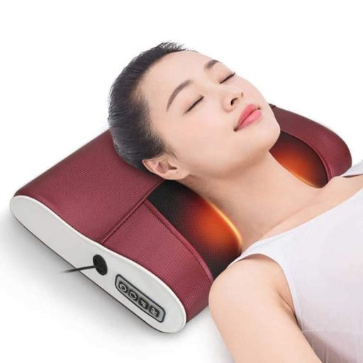 Массажная подушка для спины и шеи, 3 режима работы, с подогревом MASSAGE CUSHION / Роликовый массажер (2013008)