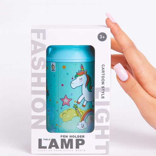 Настольная лампа + держатель для ручек "Единорог", USB / Аккумуляторный светильник-ночник /Детская LED лампа (2013050)