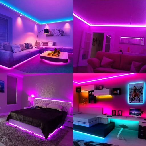 Умная неоновая лента, от USB, 3м, Bluetooth + пульт / Гибкая RGB лента / Светодиодная лента неон / LED лента (2013061)