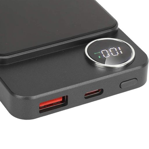 Магнитный повербанк 5000 мАч, 22,5W, MagSafe, Черный / Павербанк для телефона / Беспроводной повербанк / PowerBank MagSafe (2013098)