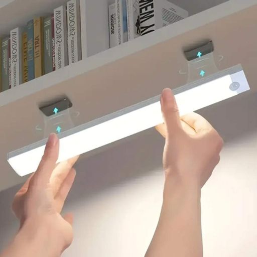 Лампа аккумуляторная с датчиком движения и USB, 30см на магнитах / Светодиодный светильник / Портативная лампа (2013106)