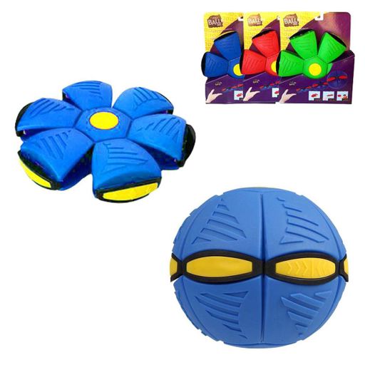 Летающий мяч трансформер Flat ball disk / Складной игровой мяч с LED подсветкой (2013112)