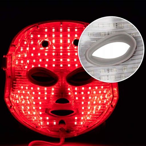 LED-маска для лица (7 режимов), от USB / Светодиодная маска для светотерапии / Лед маска (2013113)