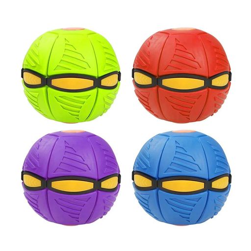 Летающий мяч трансформер Flat ball disk / Складной игровой мяч с LED подсветкой Зеленый (2013115)