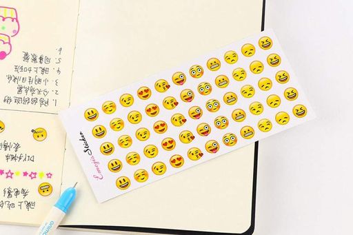Наклейки Смайлики Emoji MARJI Takara Tomy самоклеющиеся 3 листа (2013264)