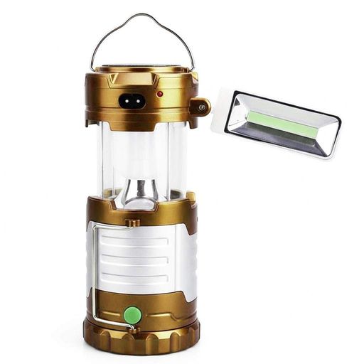 Кемпинговый фонарь на солнечной батарее, 5 + 1LED COB, TJ-288, Коричневый / Аккумуляторный фонарь Power Bank / Переносной фонарь (2013284)