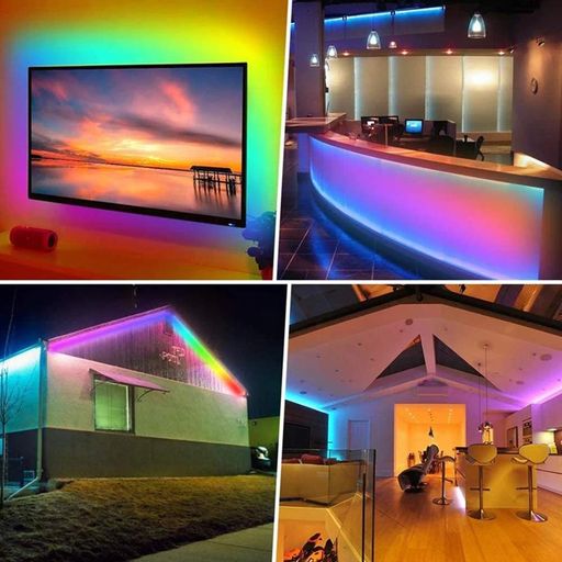 Светодиодная лента 5м, от USB, Bluetooth + пульт, BL-5V-USB / Многоцветная LED лента / Лед лента / Подсветка в комнату (2013286)