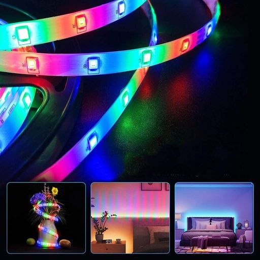 Светодиодная лента 10м, от USB, Bluetooth + пульт, BL-5V-USB / Многоцветная LED лента / Лед лента / Подсветка в комнату (2013289)