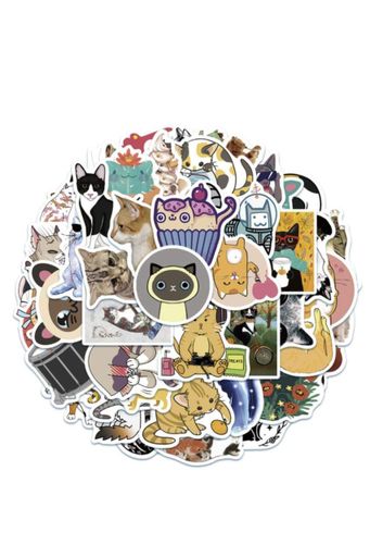 Стикеры наклейки Кот один дома Takara Tomy водонепроницаемые 50 шт. (2013310)