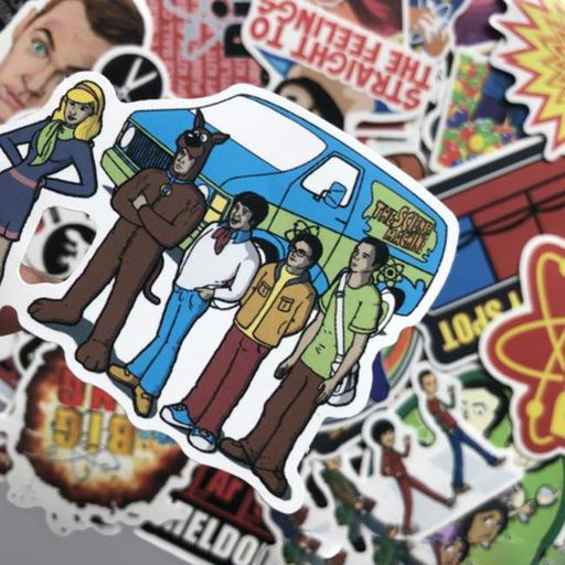 Наклейки стикеры Сериал Теория Большого Взрыва The Big Bang Theory Takara Tomy самоклеющиеся 50 шт. (2013312)