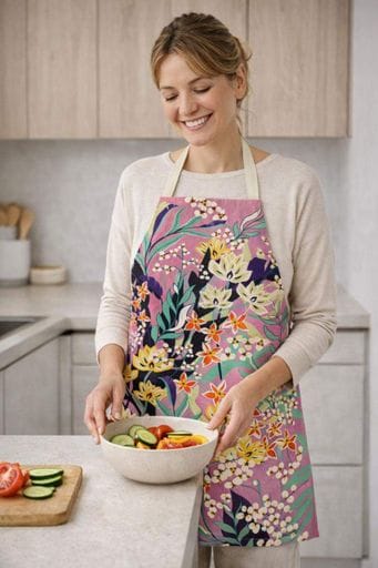 Фартук для кухни Фианит Macroupta 68*55 розовый (2013536)