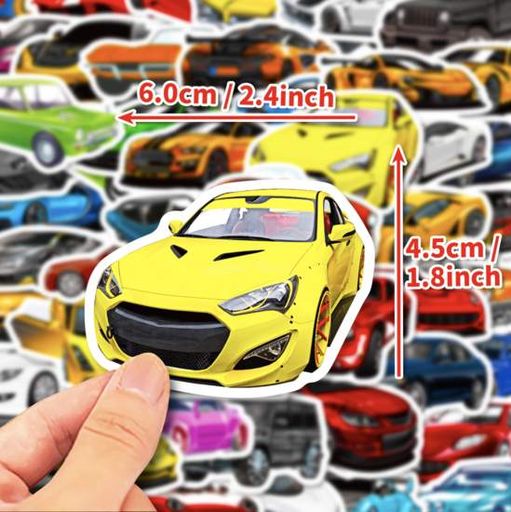 Набор виниловых наклеек Машины на ноутбук телефон авто 50 шт. Takara Tomy (2013568)