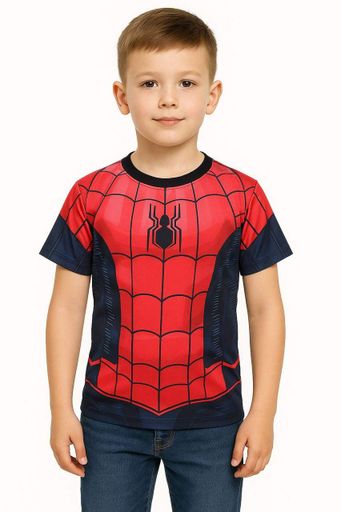Рашгард с коротким рукавом ⬩ спортивный ⬩ Человек Паук Spider Jeccordi ⬩ красный (2013595)