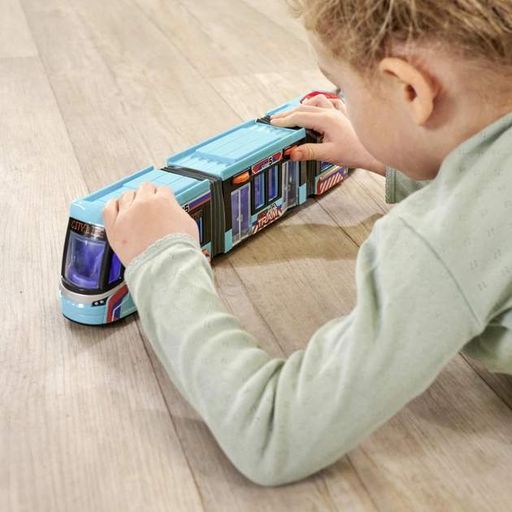 Городской трамвай Dickie Toys Сіменс Авеніо 41.5 см с раздвижными дверями и крышей (3747016) Бирюзовый (2013936)
