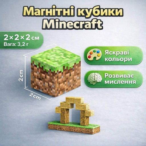 Магнитный Minecraft конструктор 80 деталей магнитный конструктор блока кубики для строительства (2014122)