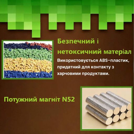 Магнитный Minecraft конструктор 80 деталей магнитный конструктор блока кубики для строительства (2014122)