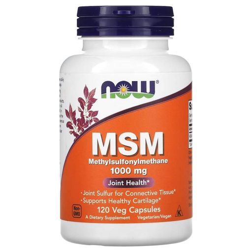 Препарат для суставов и связок MSM 1000 mg, 120 вегакапсул NOW CL0077440 (2014169)