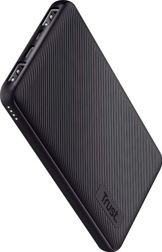 Аккумулятор портативный литий-ионный power bank Primo ECO, 10000мА·ч, 2хUSB-A/USB-C, 15W, чёрный Trust CL0163429 (2014262)