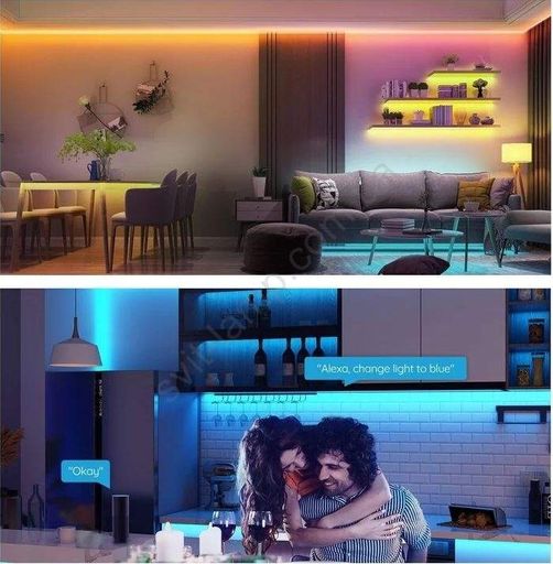 Лента светодиодная умная H615A LED Strip Lights, 5м, RGB, WI-FI/Bluetooth, микрофон, белый Govee CL0165883 (2014268)