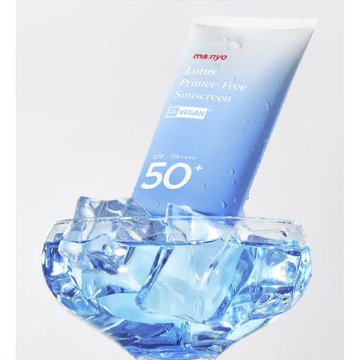 Солнцезащитный крем для лица Manyo Lotus Primer Free Sunscreen SPF 50+ PA++++ с охлаждающим эффектом, 50 мл