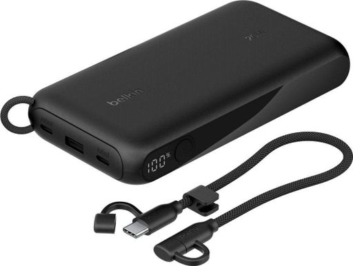 Аккумулятор портативный литий-ионный Power Bank 20000мА·ч, 20Вт, с дисплеем, черный Belkin CL0163438 (2014687)