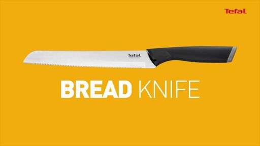 Нож для хлеба Comfort, с чехлом, 20см, нержавеющая сталь, пластик, черный Tefal CL0168305 (2014738)