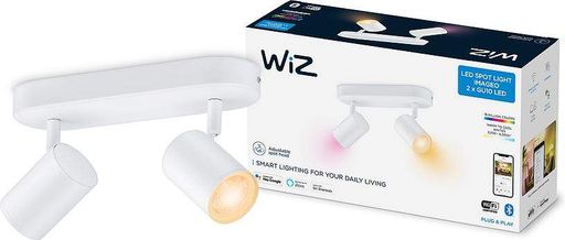 Светильник точечный накладной умный IMAGEO Spots, 2х5W, 2200-6500K, RGB, Wi-Fi, белый WiZ CL0165602 (2016349)