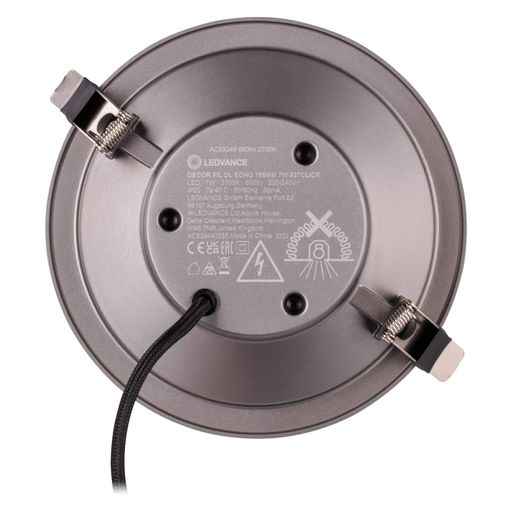 Светильник даунлайт Decor Filament Echo 7Вт 650Лм 2700K 166мм серый LEDVANCE CL0165608 (2016350)