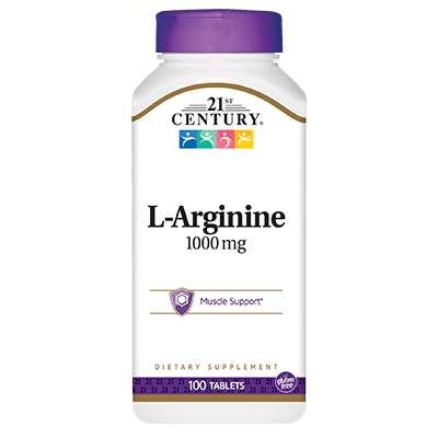 Аминокислота L-Arginine 1000 mg, 100 таблеток 21st Century CL0081941 (2017657)
