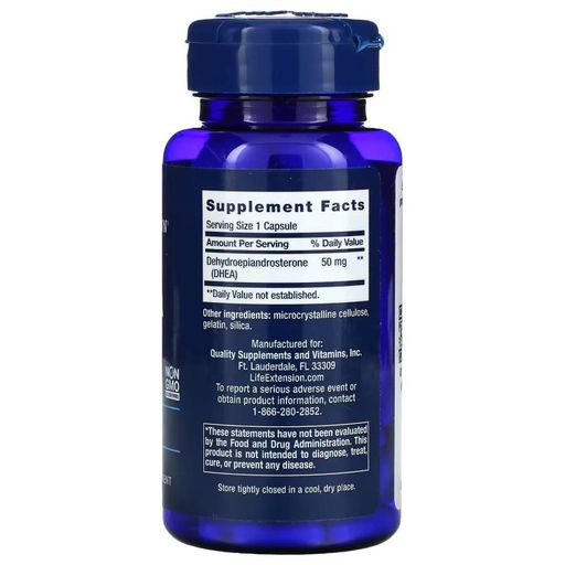 Стимулятор тестостерона DHEA 50 mg, 60 вегакапсул Life Extension CL0140319 (2017845)