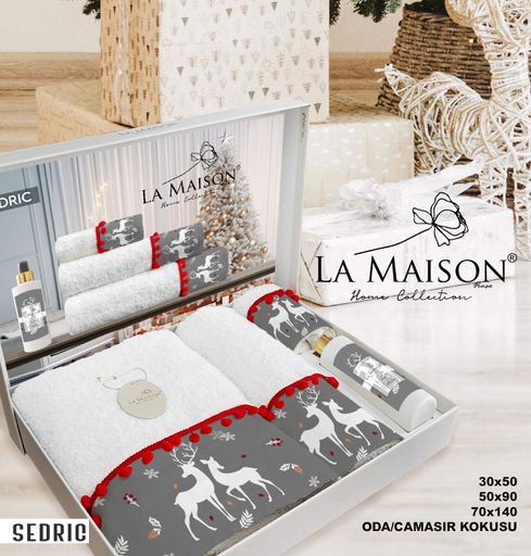 Подарочный набор полотенец с духами La Maison 30х50см+50х90см+70х140см CL0141457 (2017950)