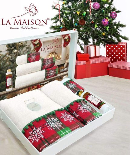 Подарочный набор полотенец с духами La Maison 30х50см+50х90см+70х140см CL0141462 (2017958)
