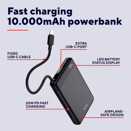Power bank Fiera, 10000мА·час, 20W Trust CL0179617 (2018488)