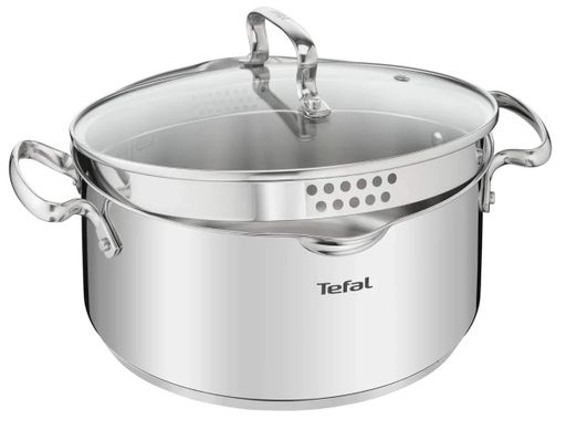 Кастрюля DUETTO+, 5л, с крышкой, нержавеющая сталь, стекло Tefal CL0182061 (2018524)